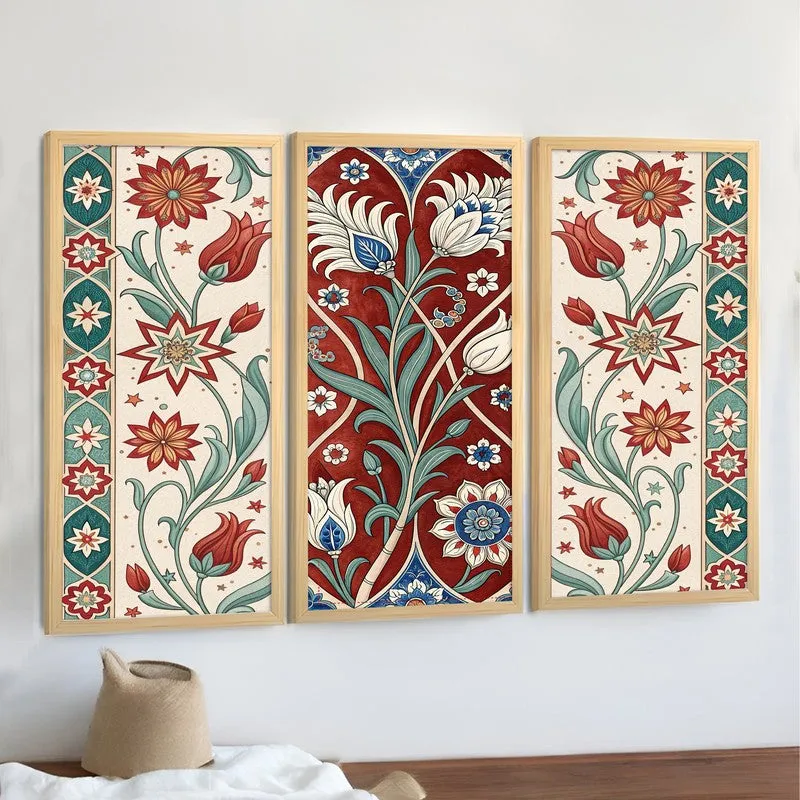 Floriq Aura Wall Painting - Set Of Three media 4