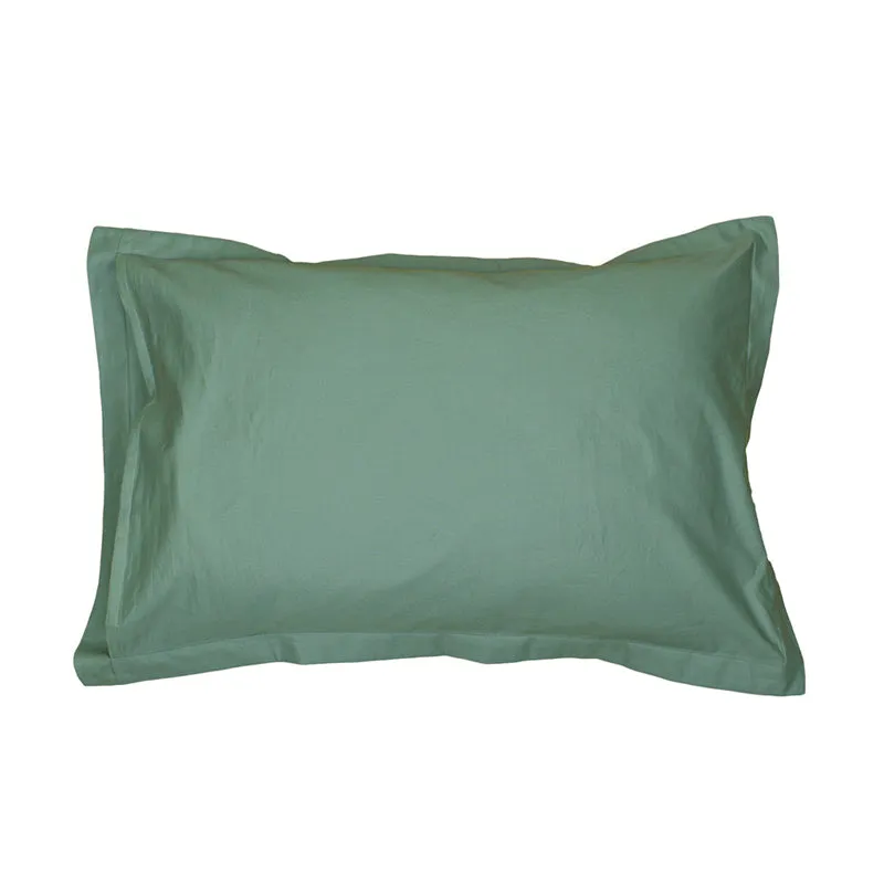 Blanqa Solid Cotton Bedsheet (Green) - 400 TC media 3