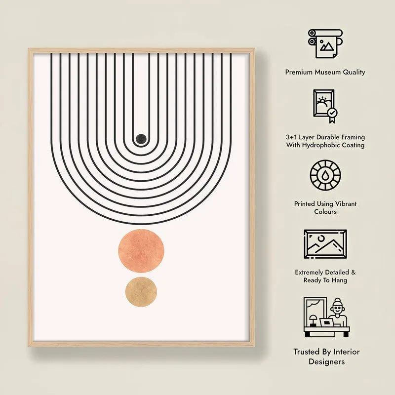 Warm Tones Canvas Wall Painting With Brown Frame media 10