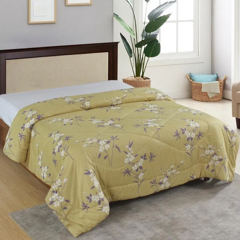 Allure Floral Printed Glace Cotton Comforter - 120 GSM media 1