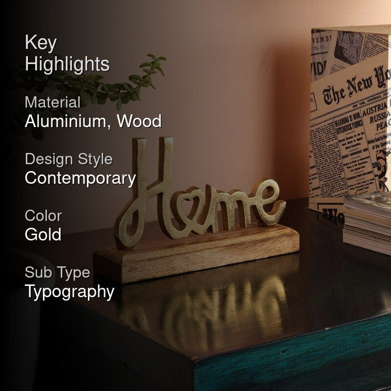 Home Bond Typography Showpiece - Gold media 2