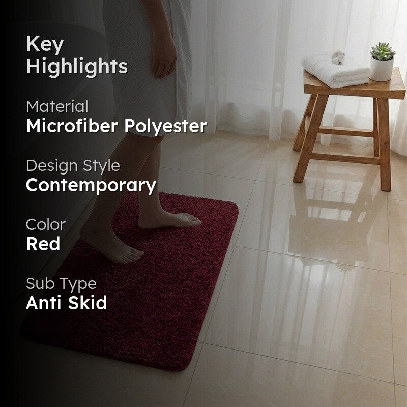 BathEase Anti Skid Bath Mats - Red media 2