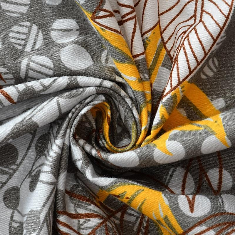 Lale Floral Microfiber Bedsheet (Charcoal Grey) - 140 GSM media 4