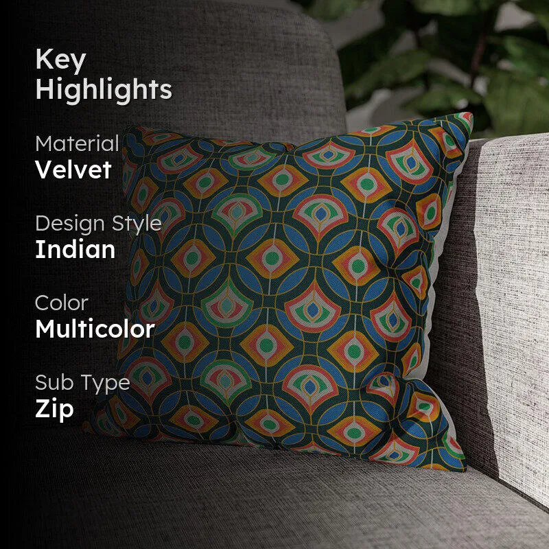 Royal Etch Velvet Cushion Cover media 2