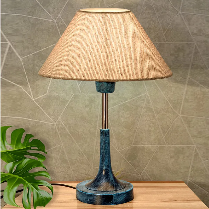 Arialla Bleu Metal Table Lamp - Grey,Blue media 1