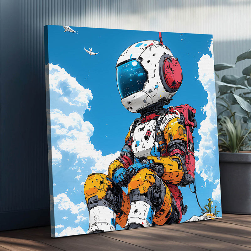 Robot In Thought Canvas Wall Art media 5