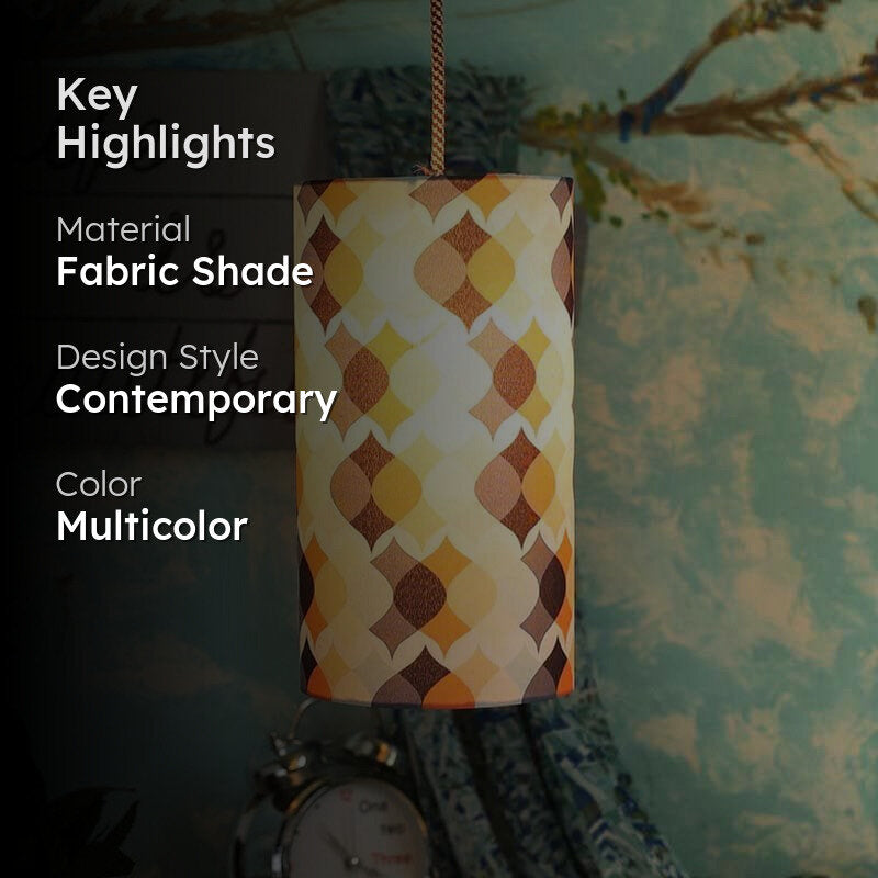 Colour Mirage Fabric Ceiling Lamp media 2