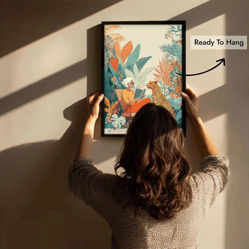Verdantia Canvas Wall Painting With Black Frame media 6