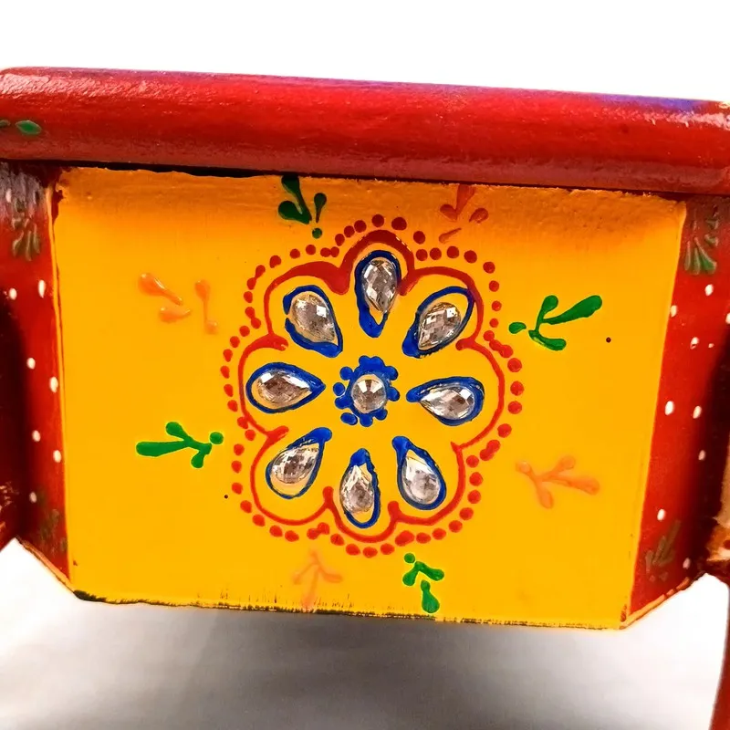 Wooden Elephant Kundan Heritage Jewel Box media 9
