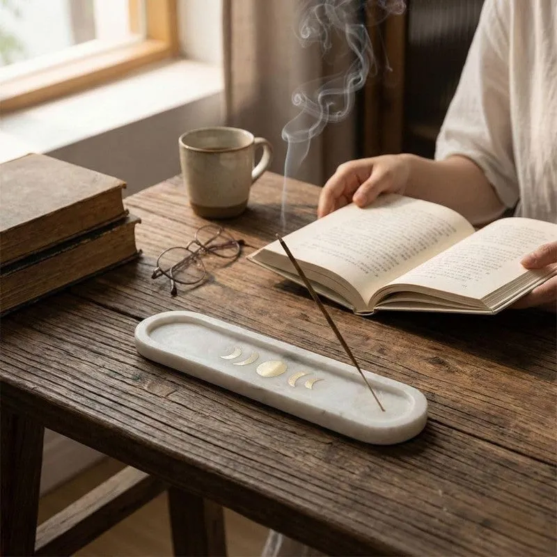 Varishta Marble Incense Holder media 2