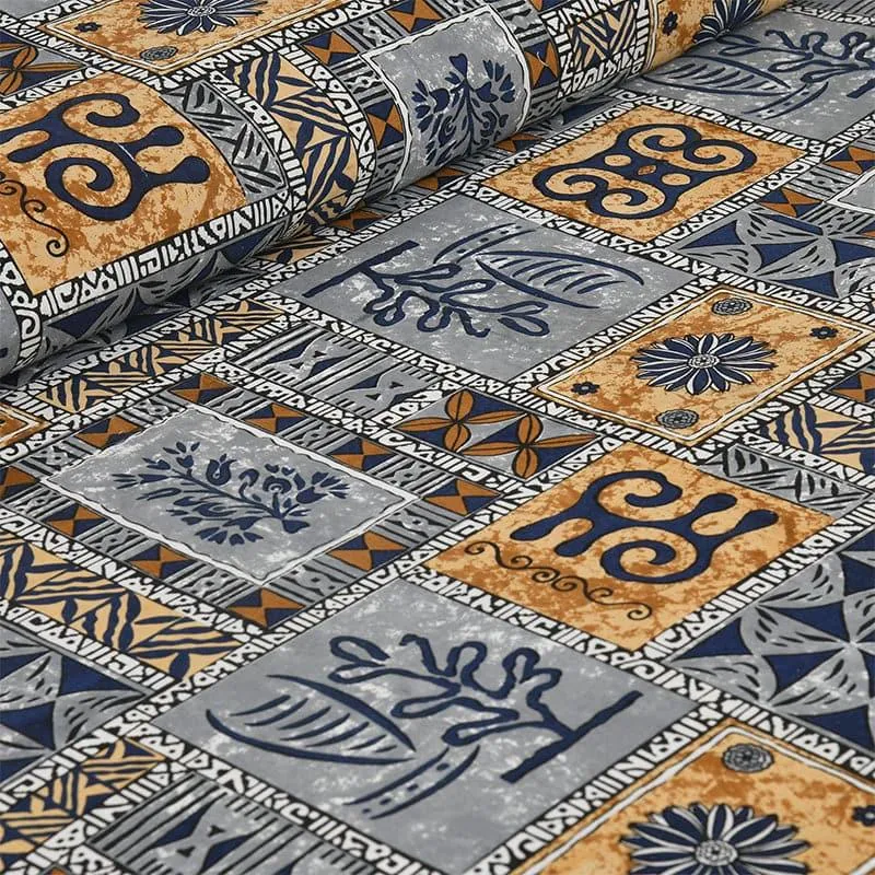 Tvisha Tribal Applique Print Cotton Bedsheet (Yellow,Grey) - 180 TC media 4