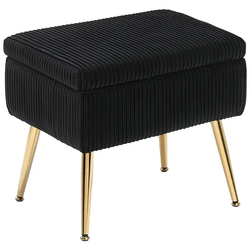 Kylen Softiq Ottoman - BLACK media 4