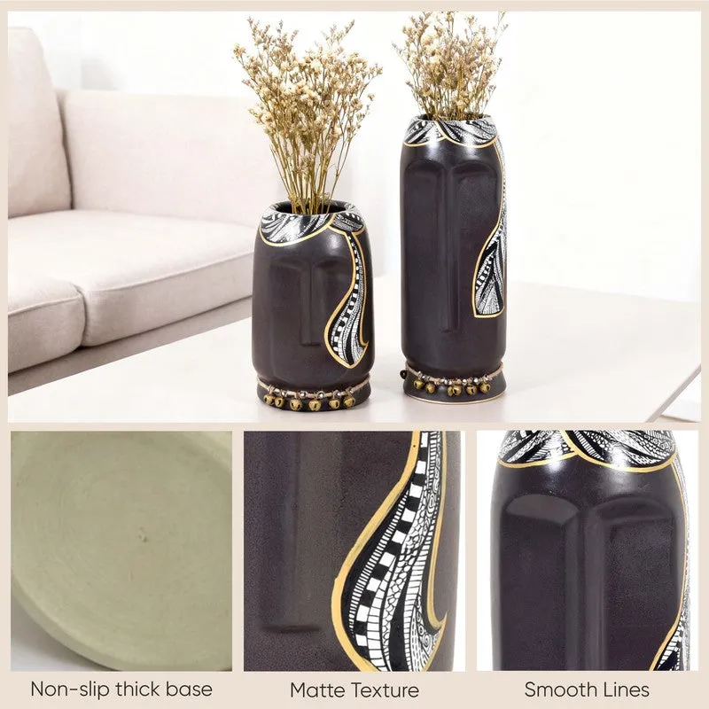 Ilasia Tribal Vase (Black) - Set Of Two media 7