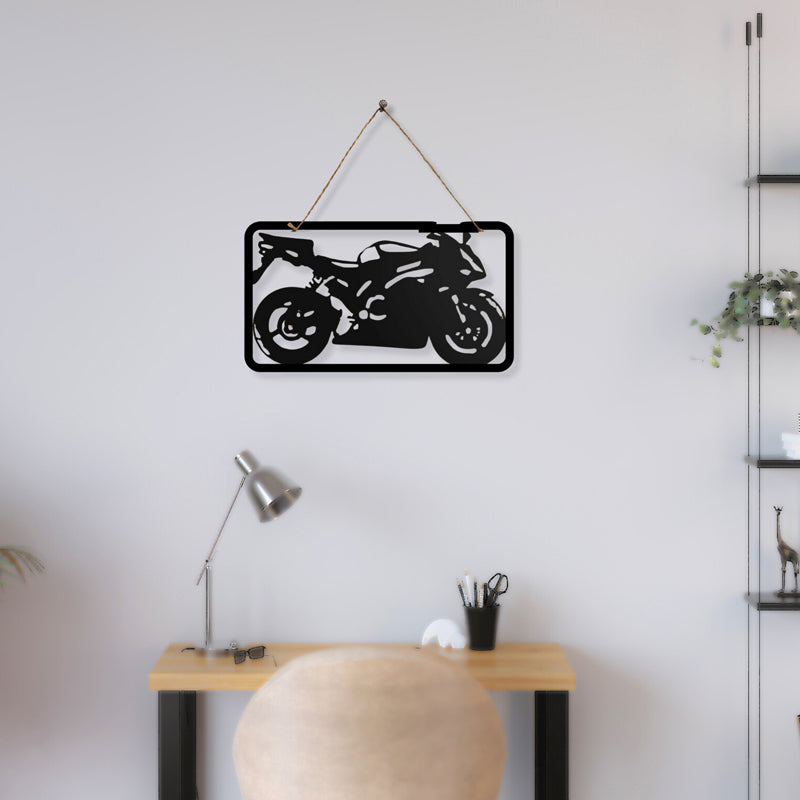 Lines Of Motorcycle I Iron Wall Accent
