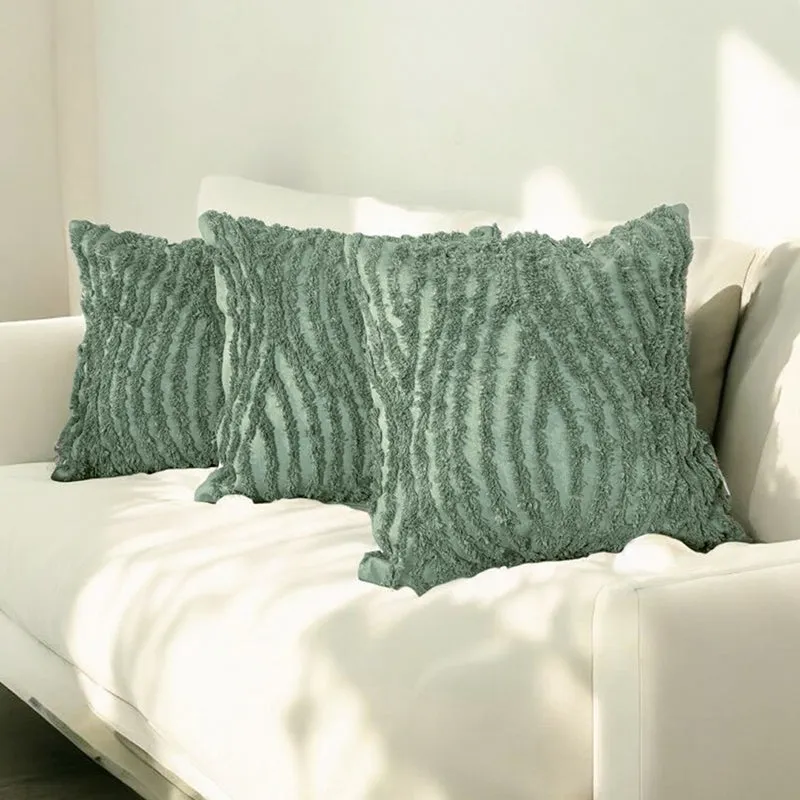 Sage Rest Tufted Cushion Cover Set - Set Of Three media 1