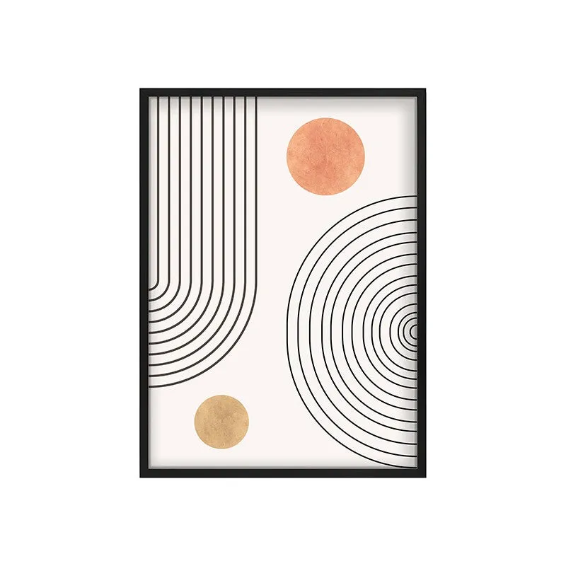 Linear Harmony Canvas Wall Painting With Black Frame media 3