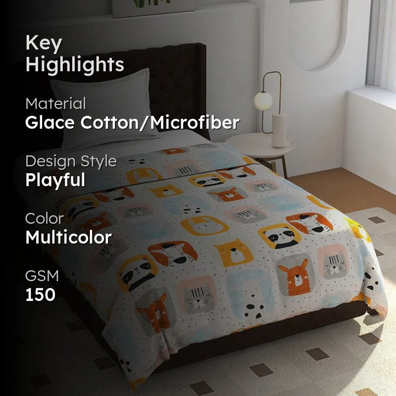 Funky Safari Microfiber Kids Comforter - 150 GSM media 2