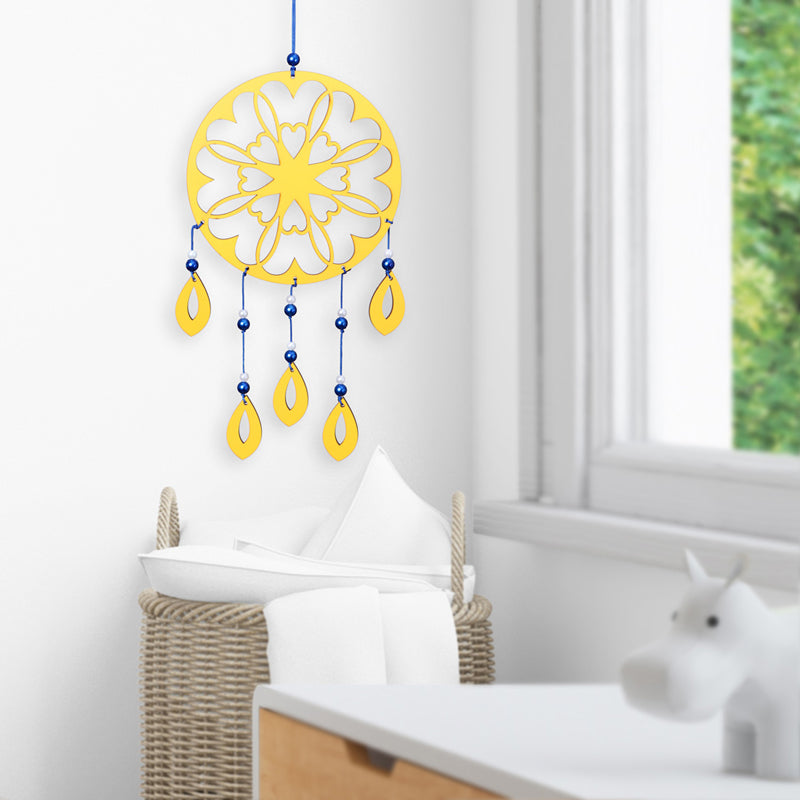 Heart Charm Dream Catcher - Yellow