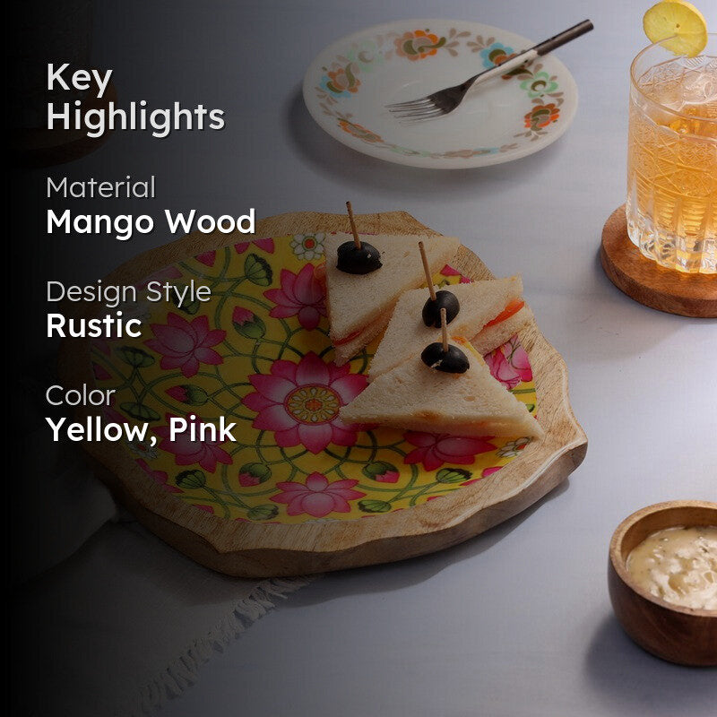 BloomLine Mango Wood Platter media 2
