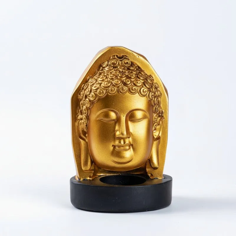 Aura of Calm Buddha Showpiece - Gold media 3