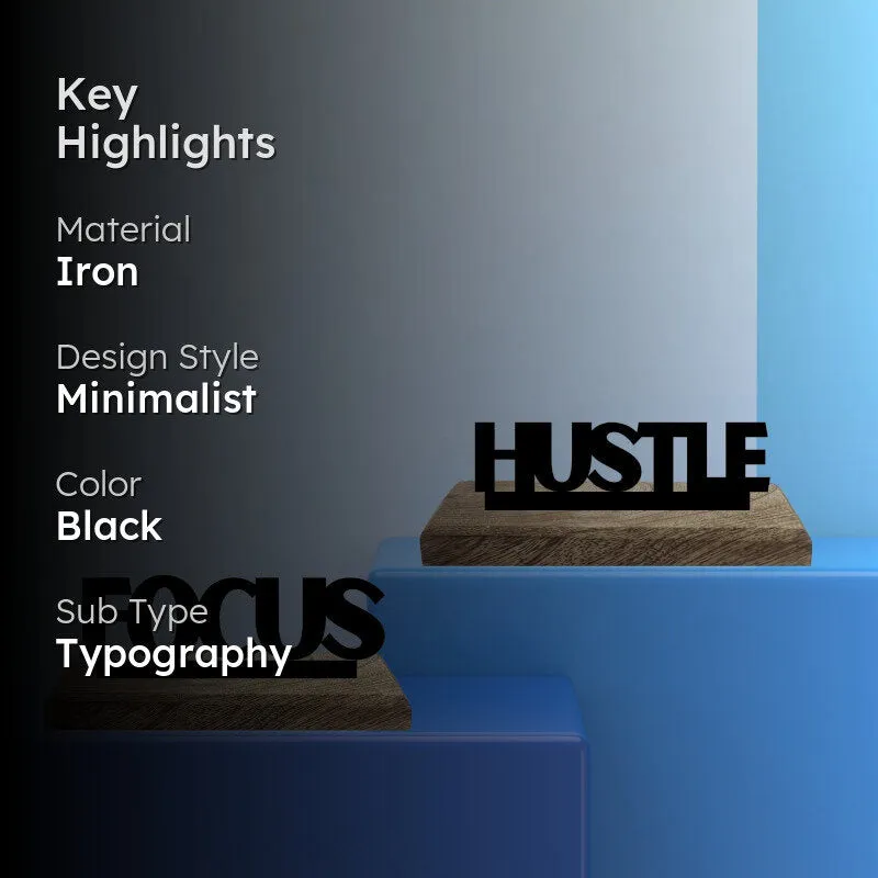 Dynamic Determination Typography Showpiece - Set Of Two media 2
