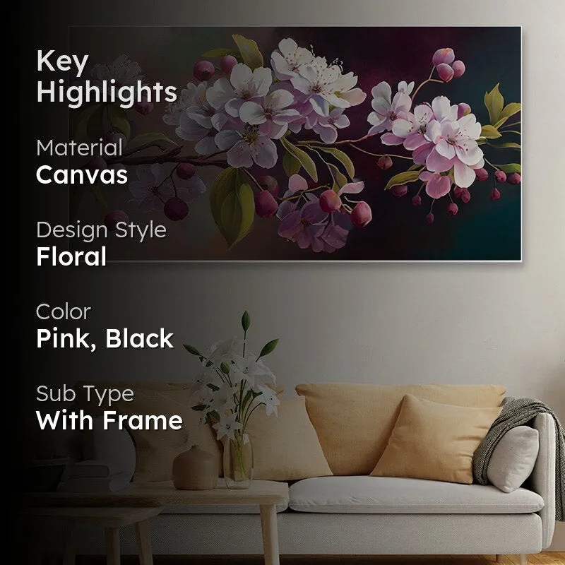 Electra Lavender Floral Wall Painting media 2