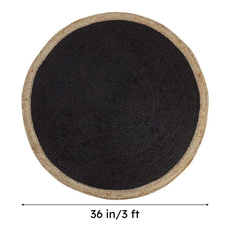 Knot Rustica Braided Jute Area Rug - Black media 8