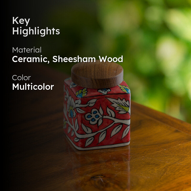 Panchmi Handpainted Airtight Storage Jar - 240 Ml media 2