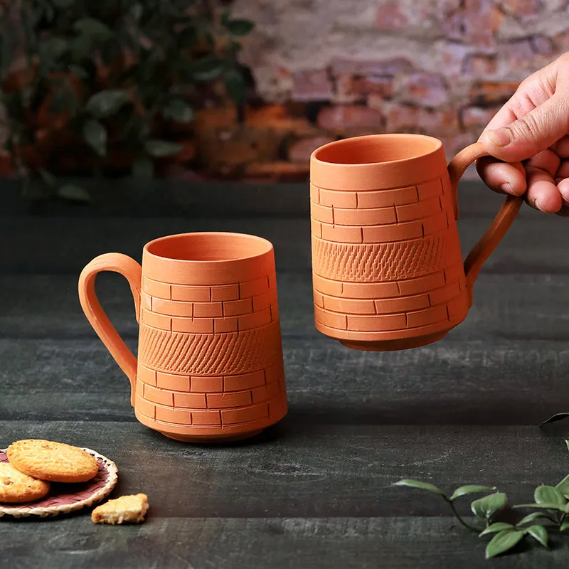 Praharsha Terracotta Coffee Mug (400 mL Each) - Set of Two media 4