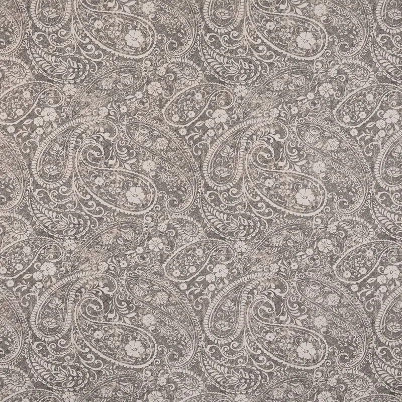 Paisley Nights Cotton Bedsheet (Beige, Grey) - 144 TC media 5