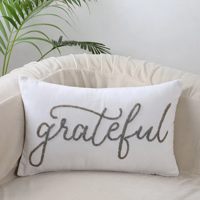 Grainne "Grateful" Cotton Cushion Cover media 1