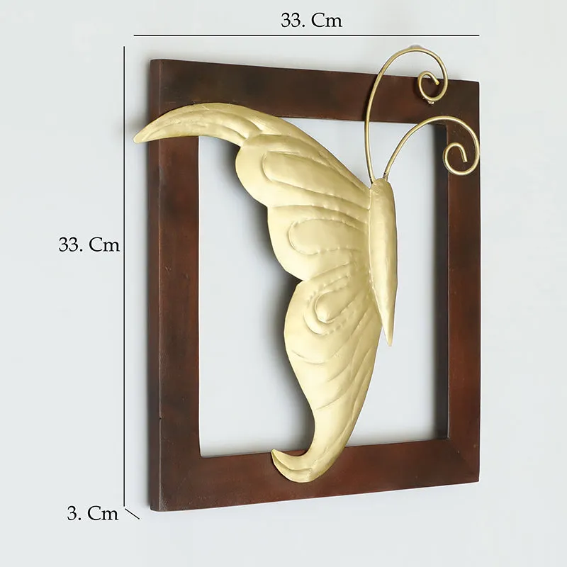 Mirrored Butterfly Metal & Wood Wall Accent media 5