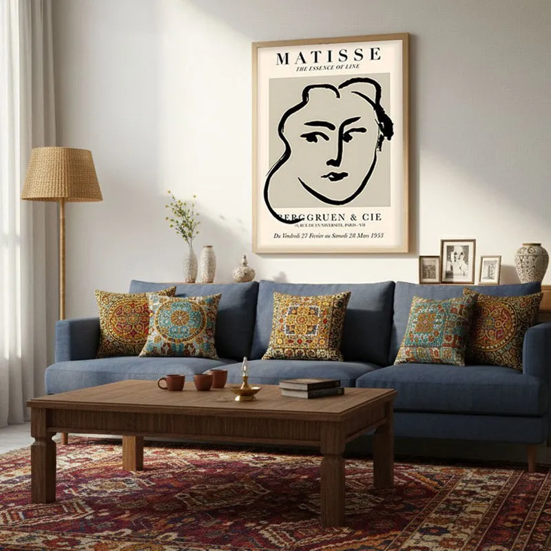 Poetry of Reduction Canvas Wall Painting With Brown Frame media 5