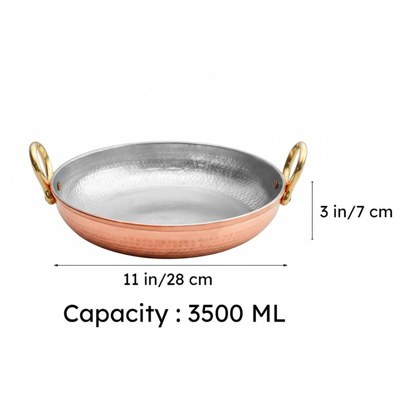 Montaro Glossy Copper Kadhai - 3500 mL media 11