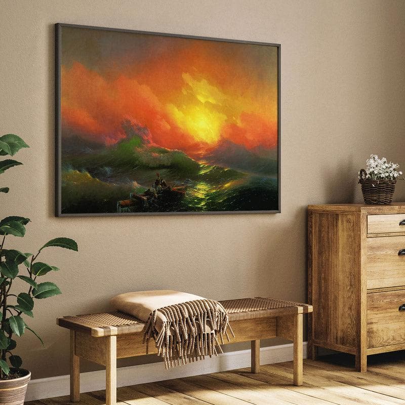 The Ninth Wave By Ivan Aivazovsky - Black Frame media 5