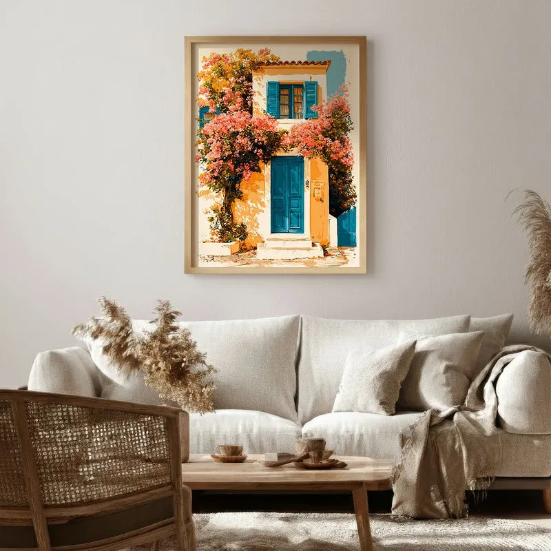 Island Vibes Canvas Wall Painting - Brown Frame media 1