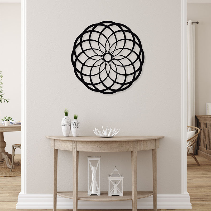 Velma Mandala Black Iron Wall Accent