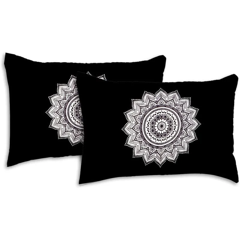 Petalra Cotton Bedsheet (Black,White) - 240 TC media 4