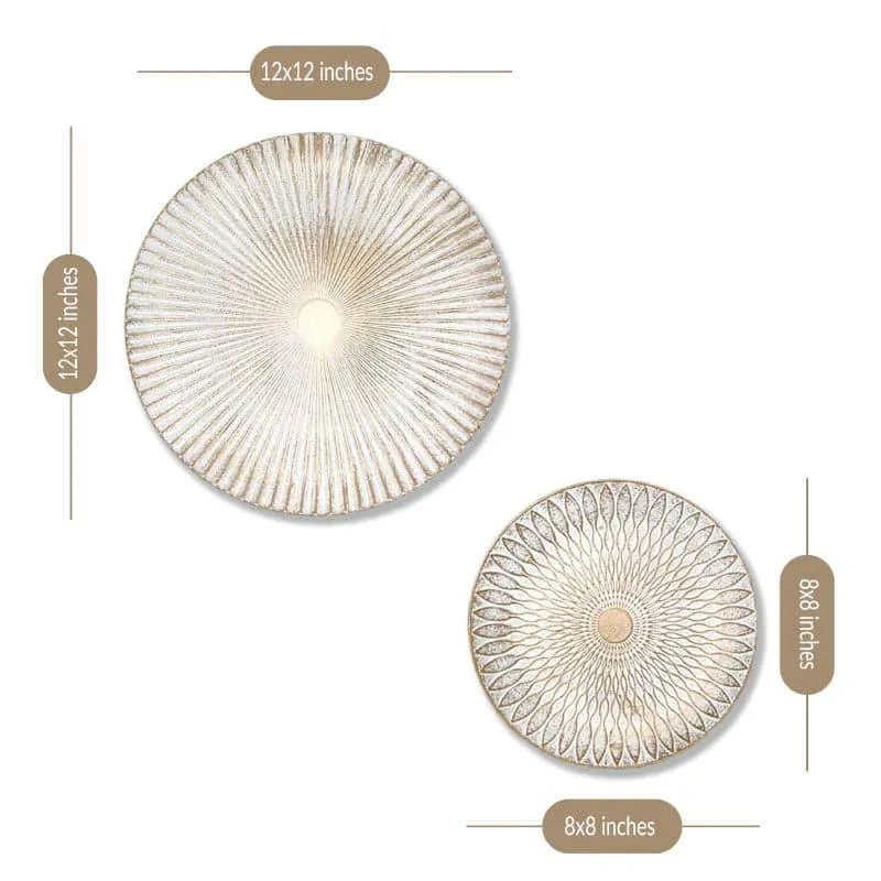 Sinoya Decorative MDF Wall Plates (White) - Set Of Two media 4