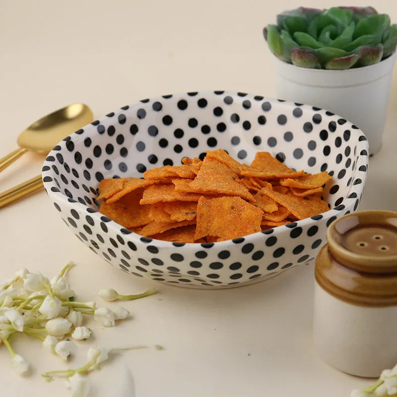 Otello Ceramic Snack Bowl (Black) - 350 mL media 1