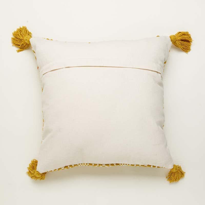Yellow Diamond Cotton Cushion Cover - Set Of Two media 4