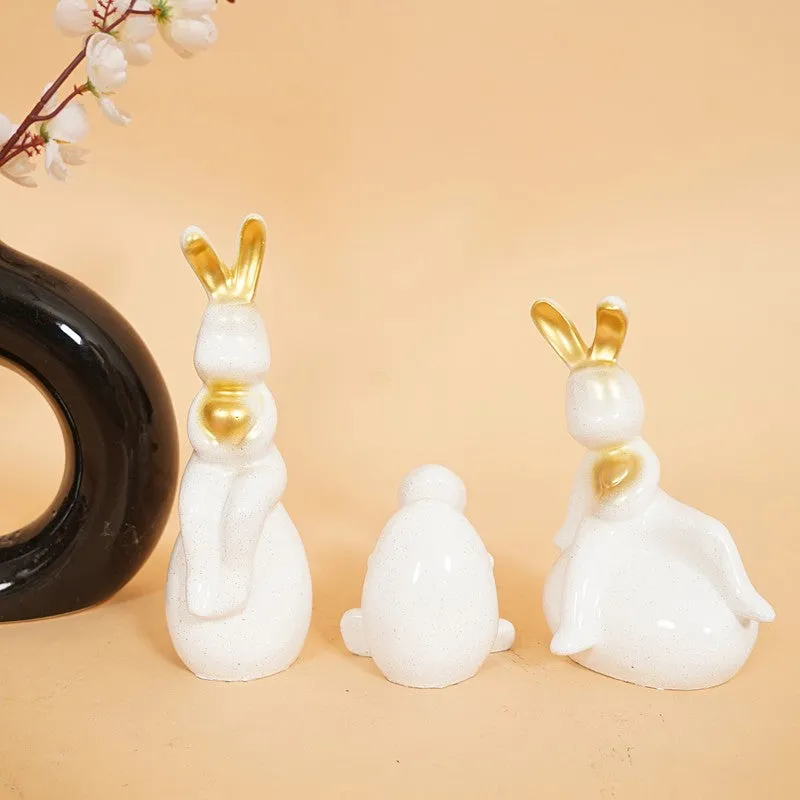 Elegant White Ceramic Swan Showpieces - Set Of Three media 5