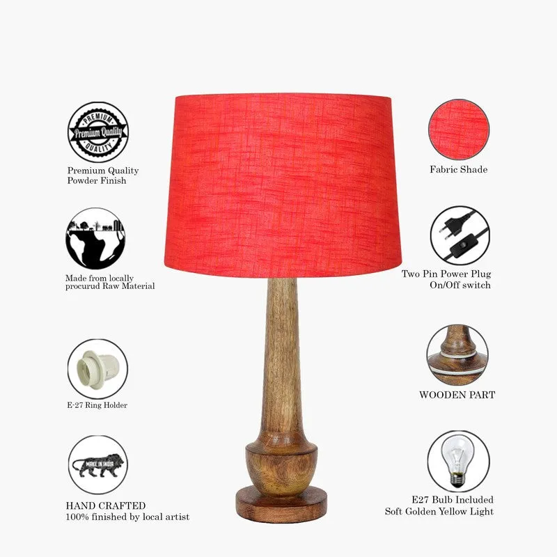 SpectraFlex Adaptive Wooden Table Lamp - Red,Brown media 6