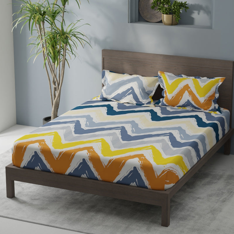 Chevron Single Microfiber Bedsheet - 120 GSM media 4