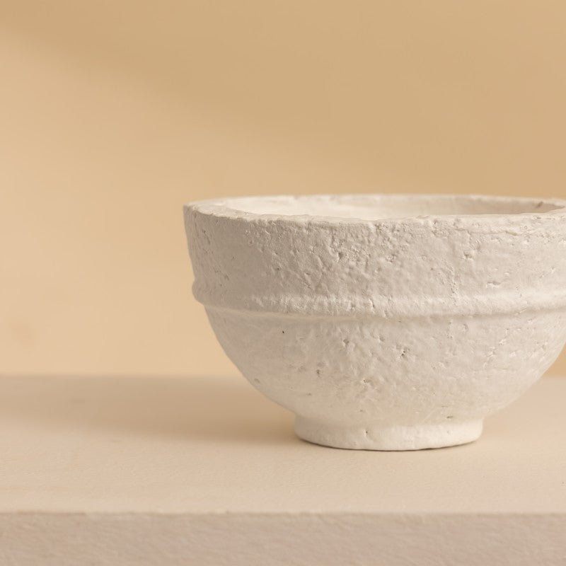 Fig Living Paper Mache Bowl - 001 (Off-White) media 7
