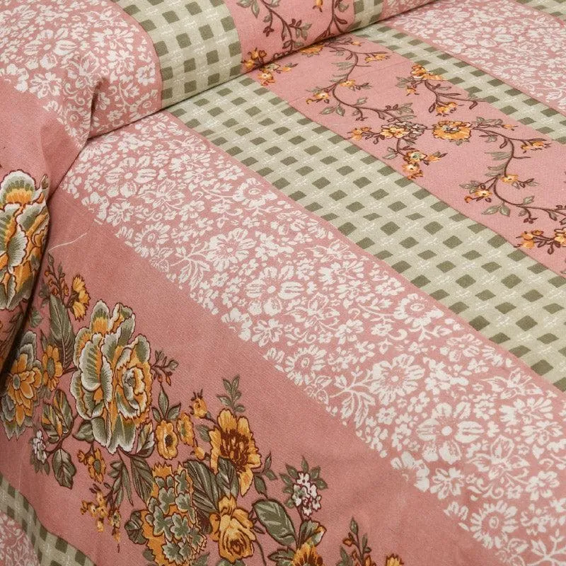 Maharani Mahal Cotton Bedsheet (Pink) - 160 TC media 4