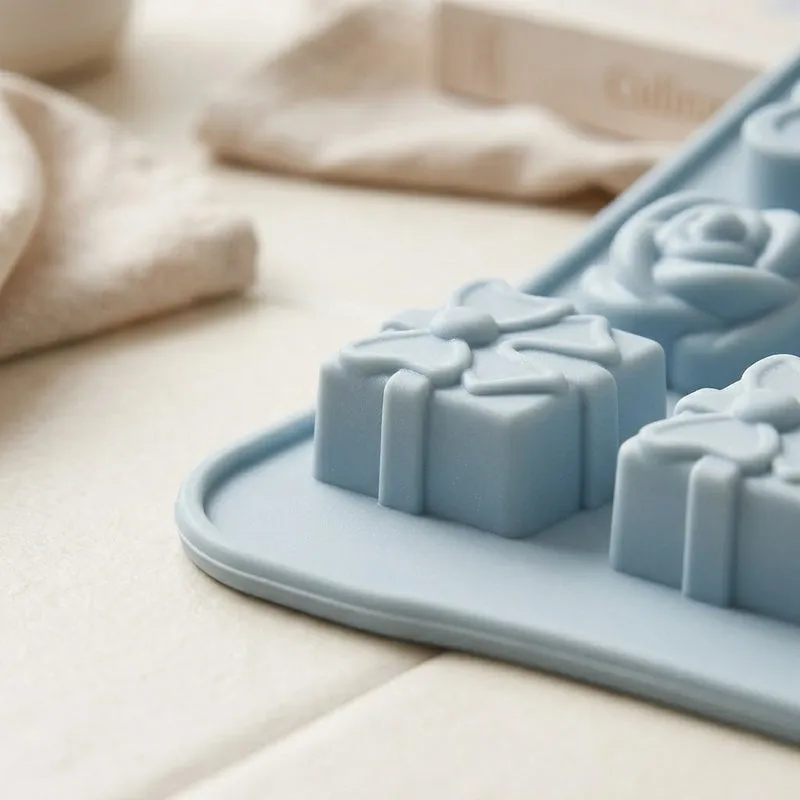 Silicone Gift Heart & Rose Chocolate Mould - 24 holes media 3