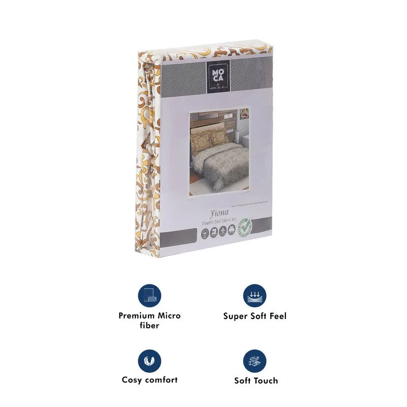 Monte Carlo Petal Aura Cotton Bedsheet (Beige,White) - 104 TC media 11