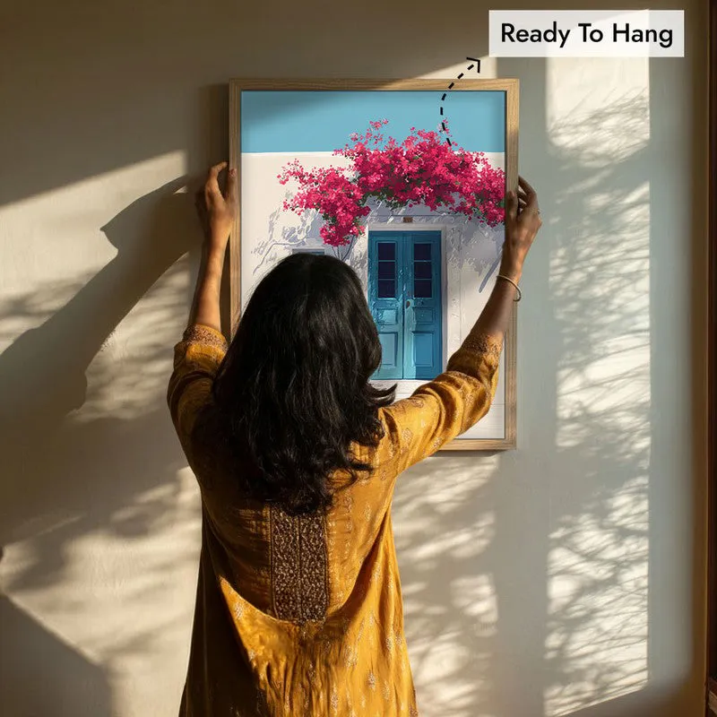Blooming Vacation Canvas Wall Painting - Brown Frame media 8