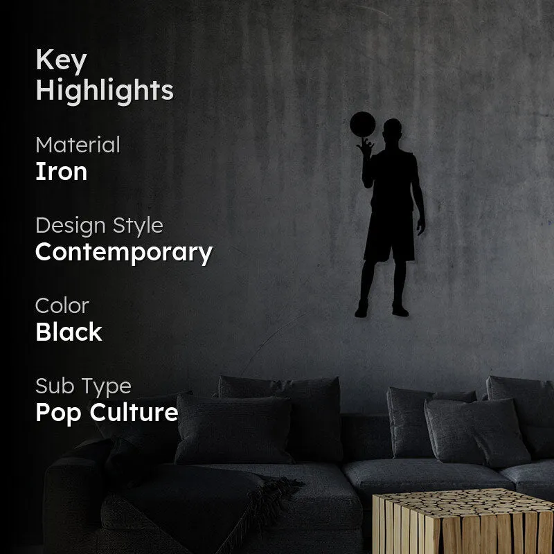 Basketball Black Iron Wall Accent media 2